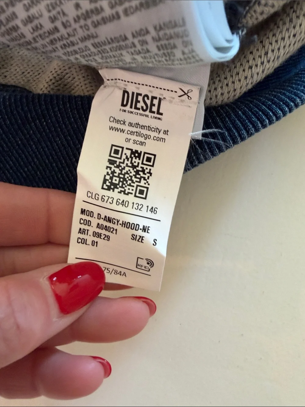 Diesel blue denim
